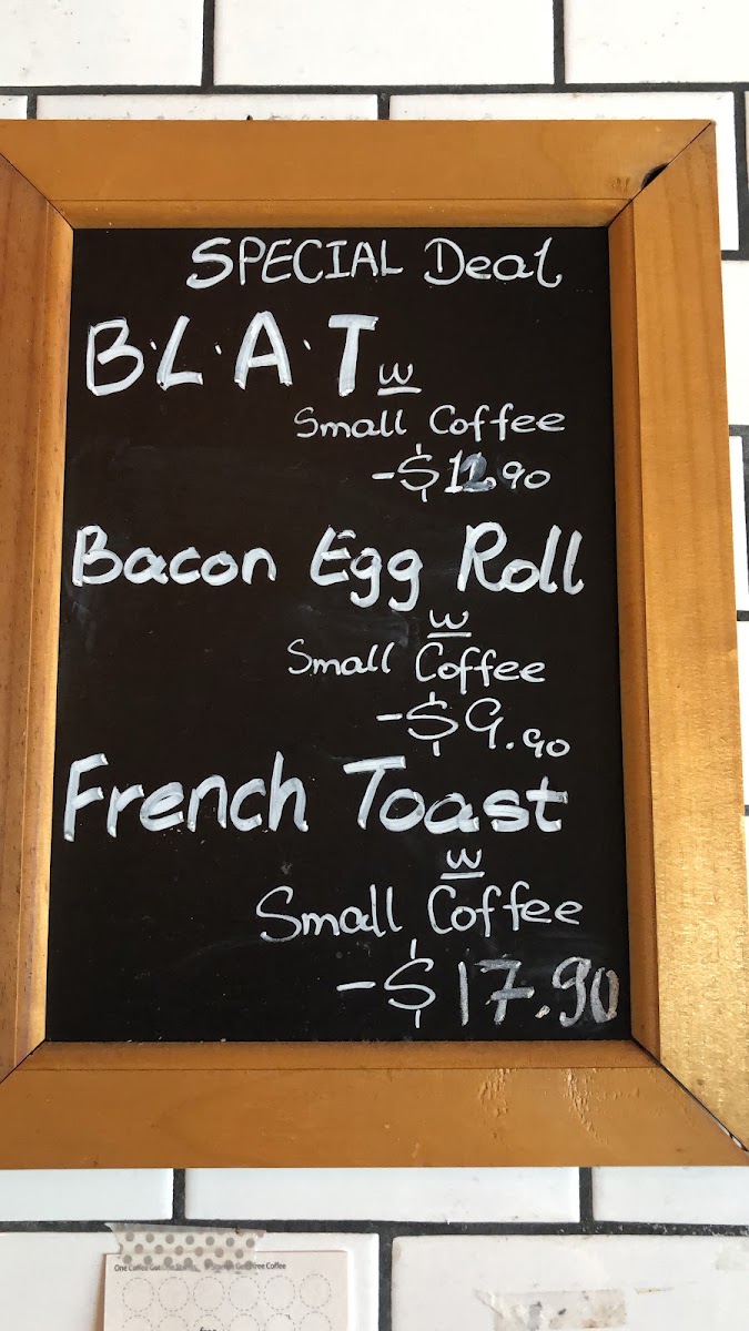 Saint and co menu board