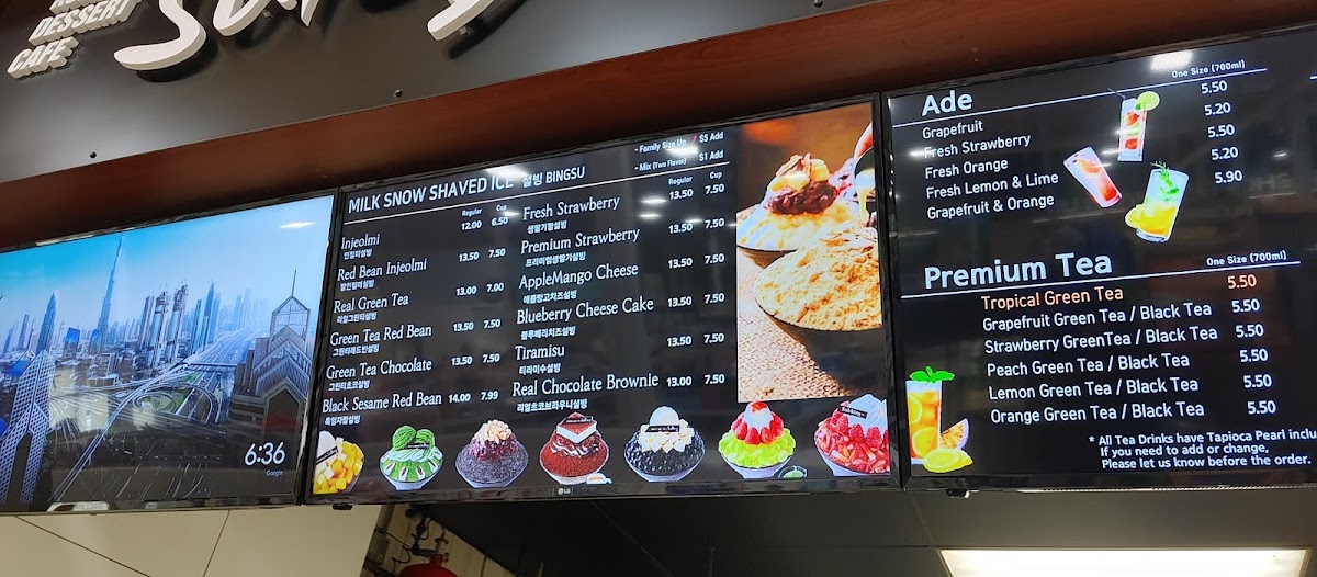 SulBean menu board