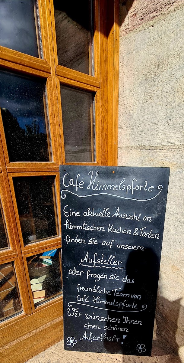 Café Himmelspforte menu board