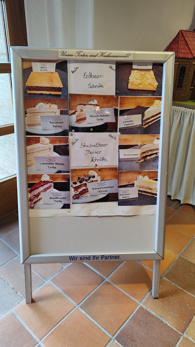Café Himmelspforte menu board