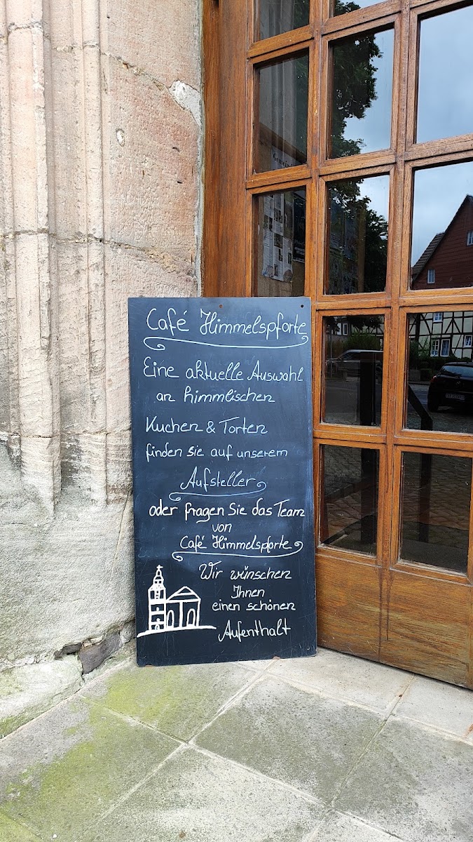Café Himmelspforte menu board