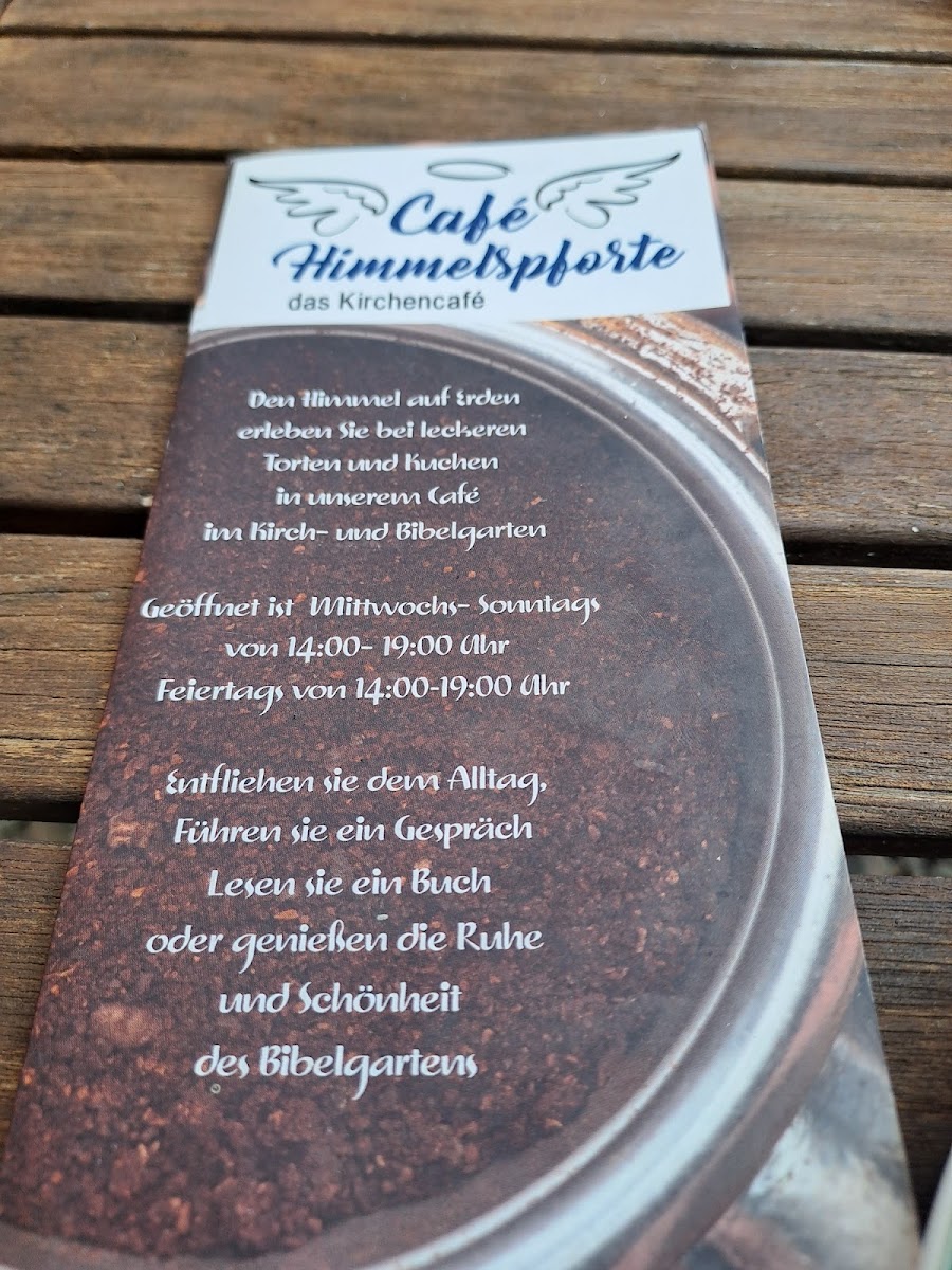 Café Himmelspforte menu board