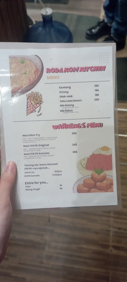 Roda Kopi menu board