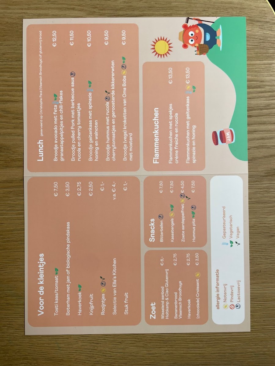 Club Abbey menu board