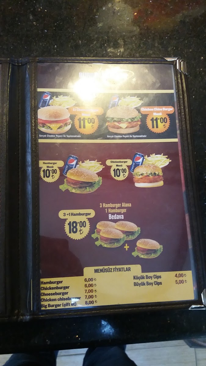 Gokceli Cafe menu board