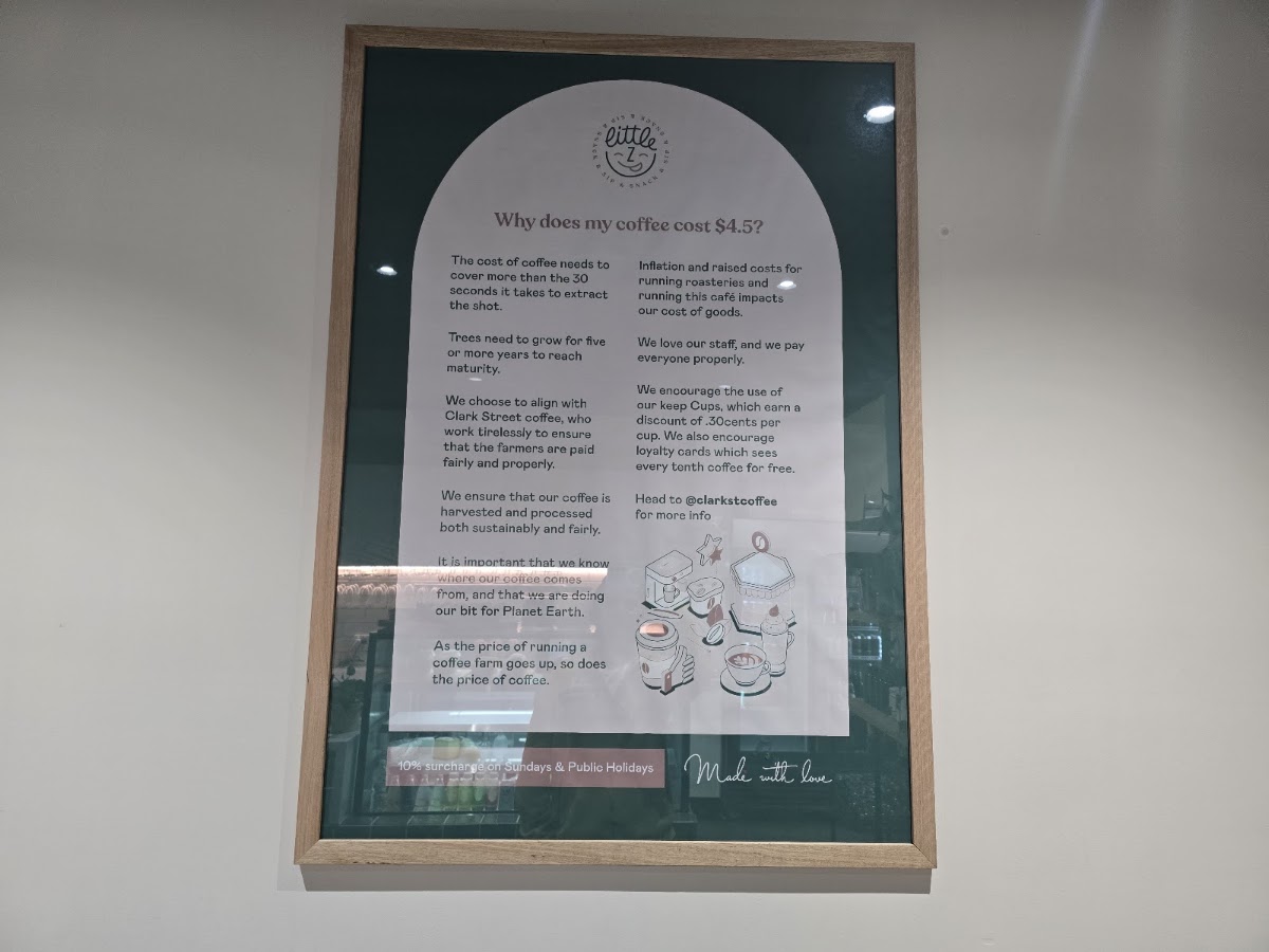Little Z menu board