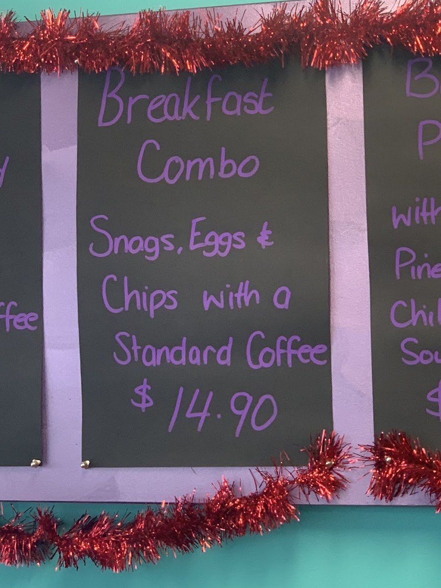 Haz Beans Cafe menu board