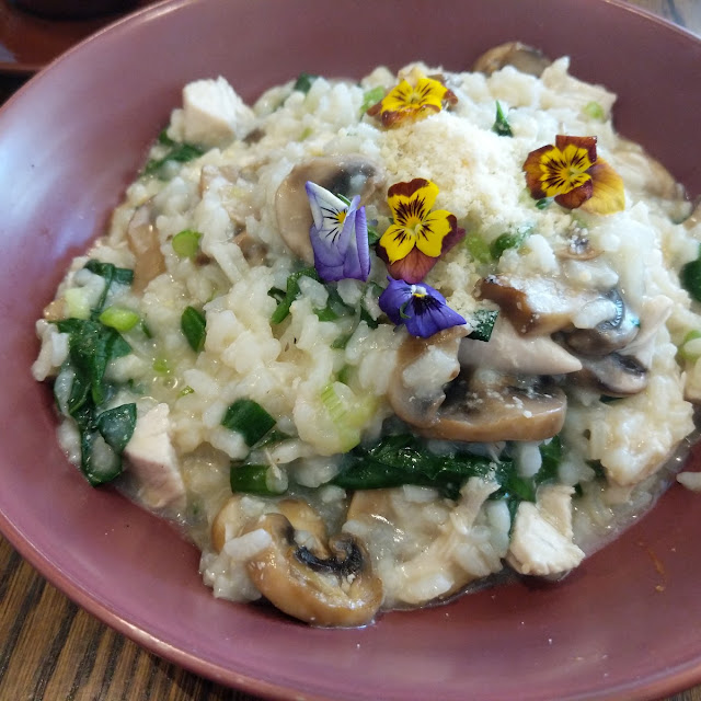 Chicken Mushroom Spinish Risotto