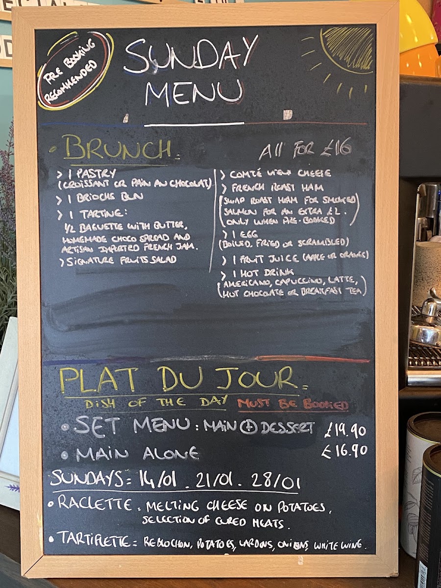 Gourmand! menu board