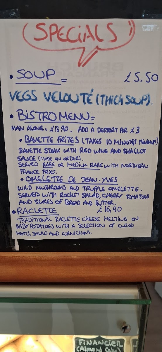 Gourmand! menu board