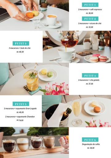 Le Petit Macarons menu board