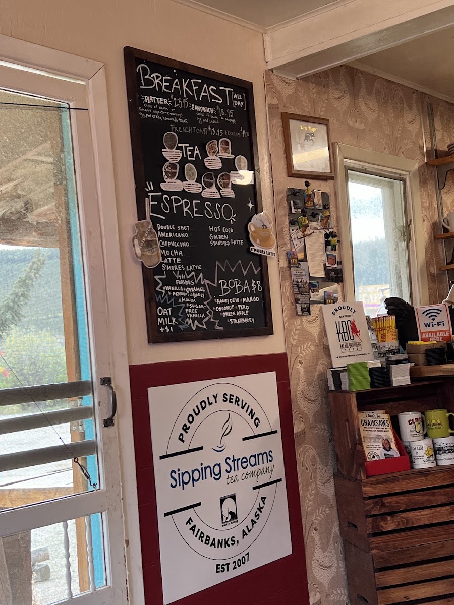 Chicken Creek Cafe menu board