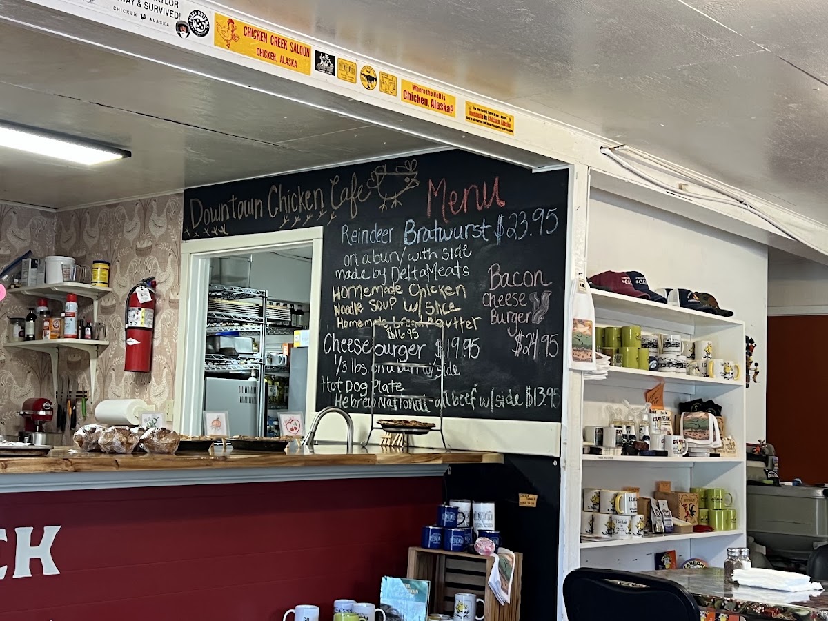 Chicken Creek Cafe menu board