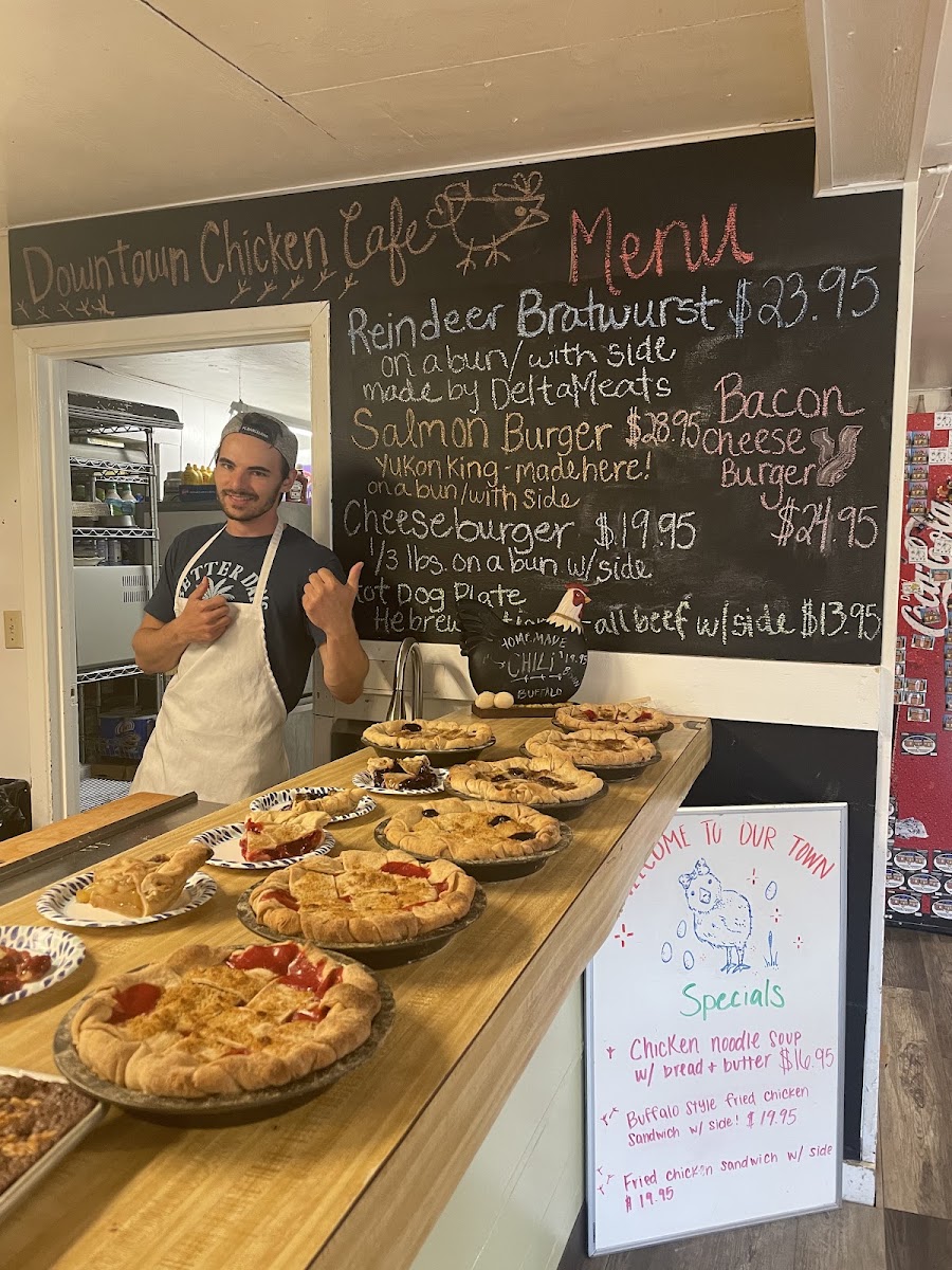 Chicken Creek Cafe menu board
