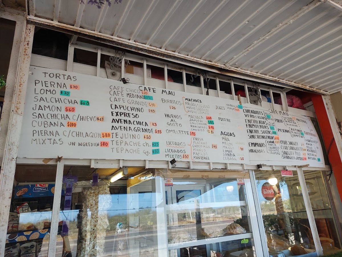 Café Mau menu board