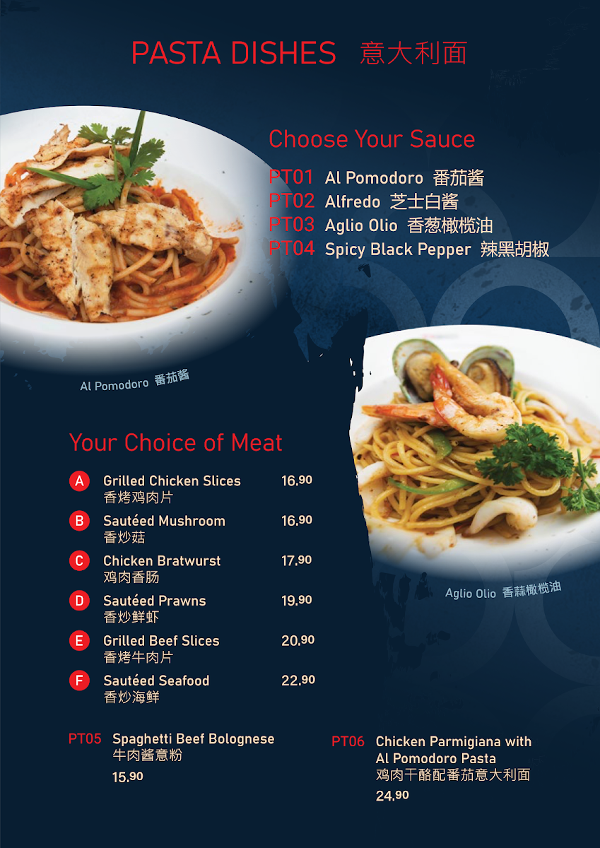 CC Café Tawau menu board