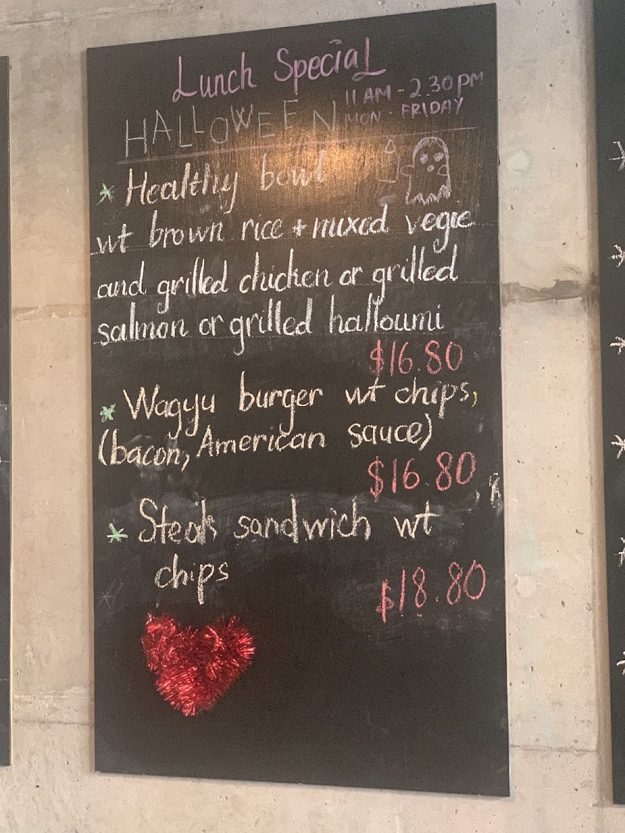 The Renegades Mascot menu board