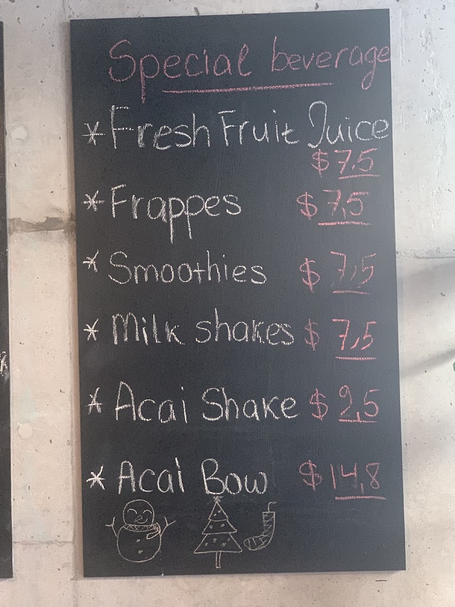 The Renegades Mascot menu board