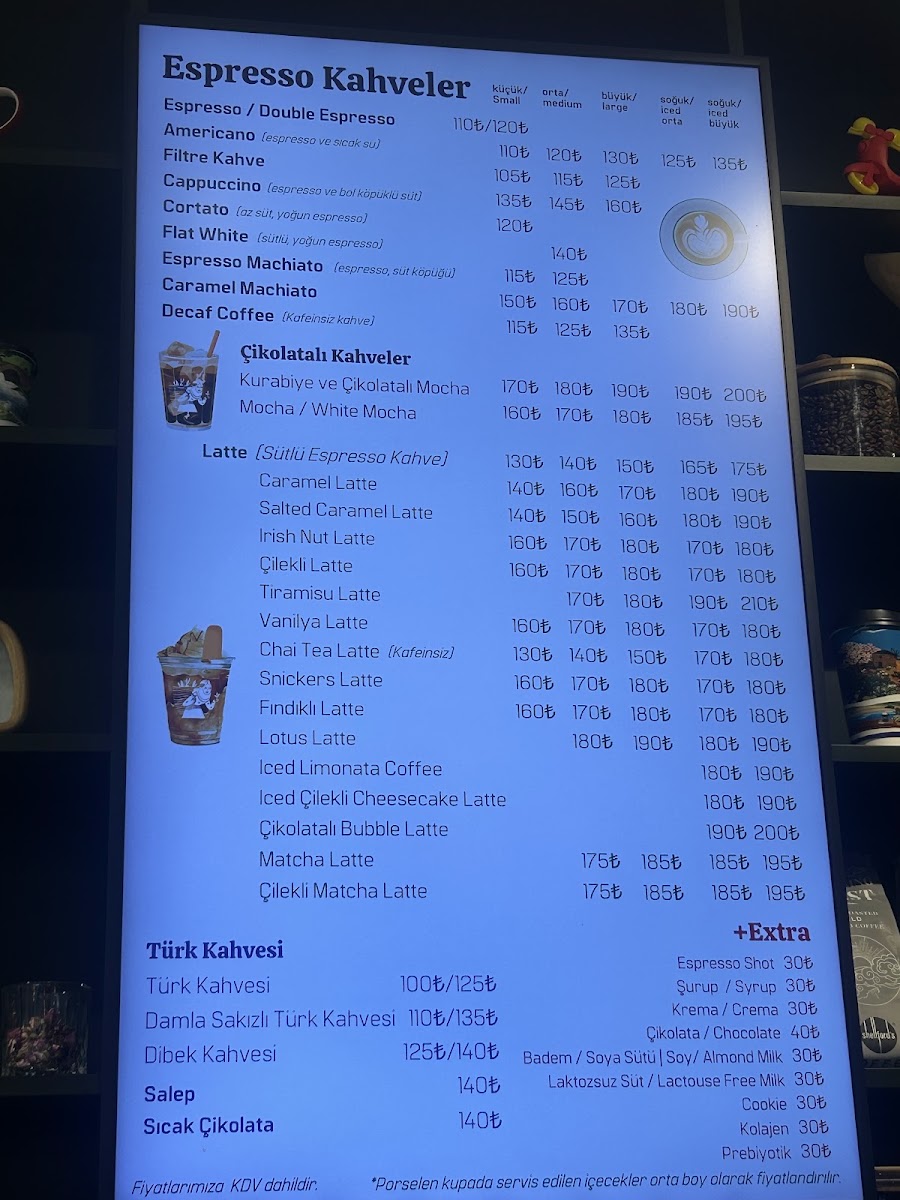 Cafe Lazika menu board
