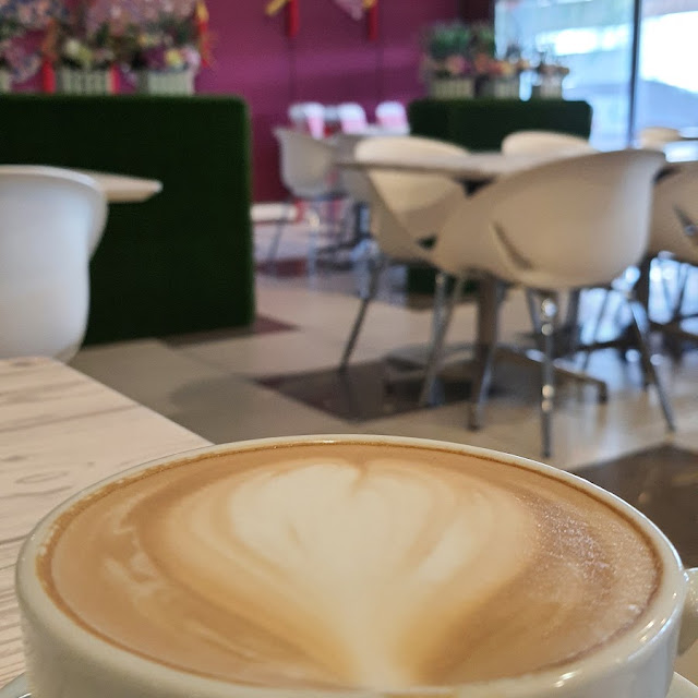 Hot Latte in cc Cafe