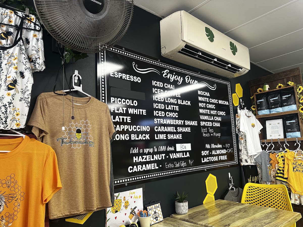 The Hungry Hive Cafe menu board