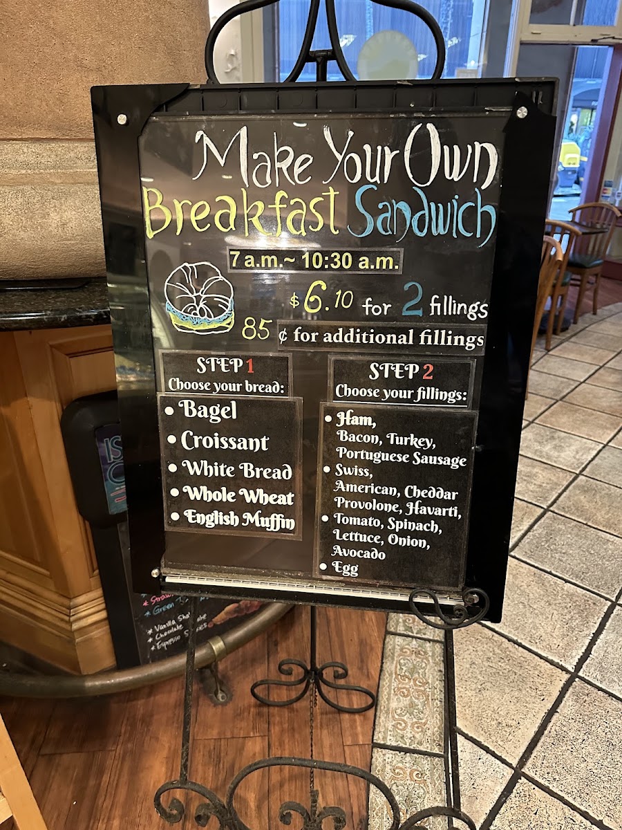 Honolulu Cafe menu board