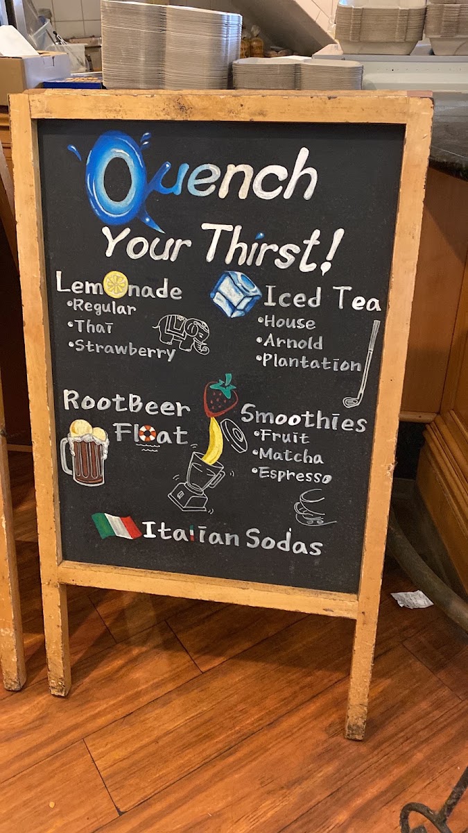Honolulu Cafe menu board