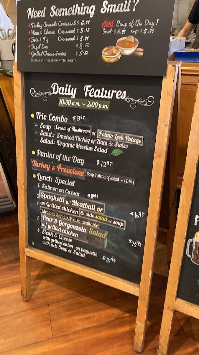 Honolulu Cafe menu board