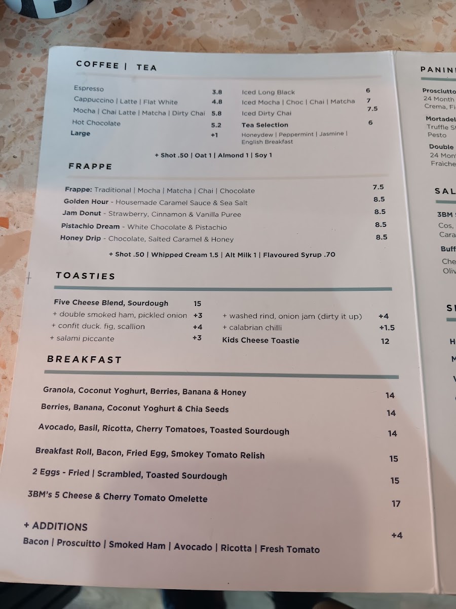 Three Blind Mice - Providore Kitchen menu board