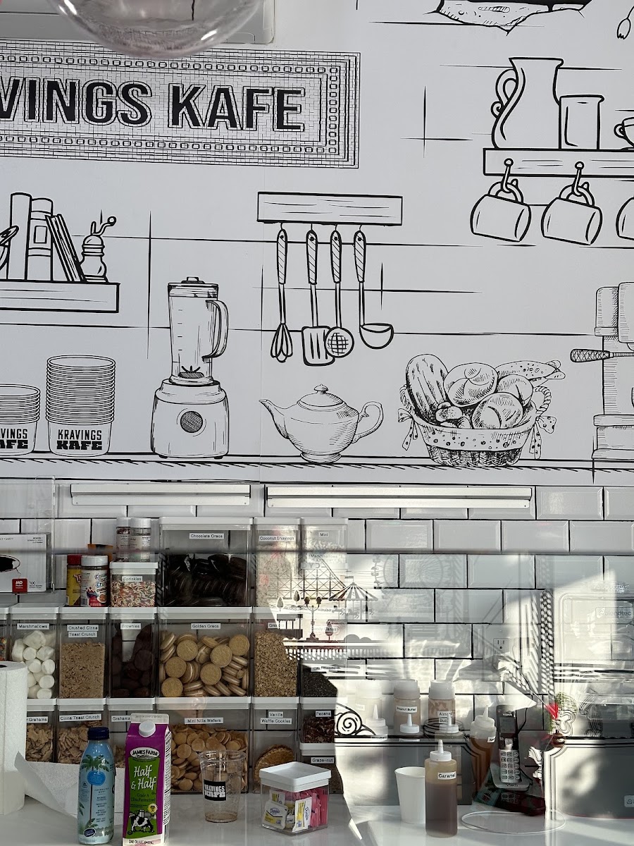 Kravings Kafe 2D menu board