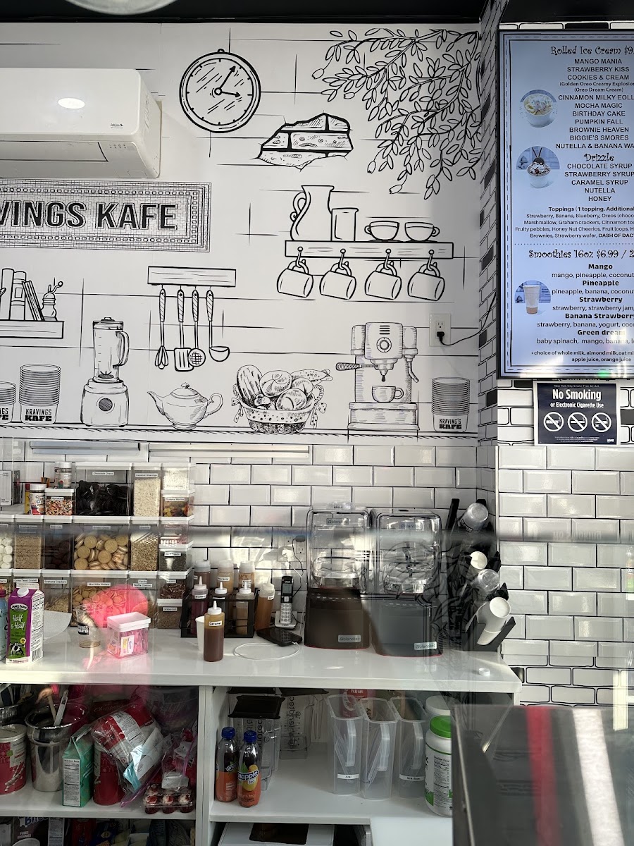 Kravings Kafe 2D menu board