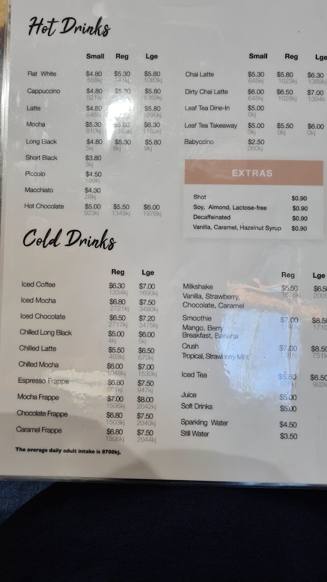 The Coffee Emporium Liverpool menu board