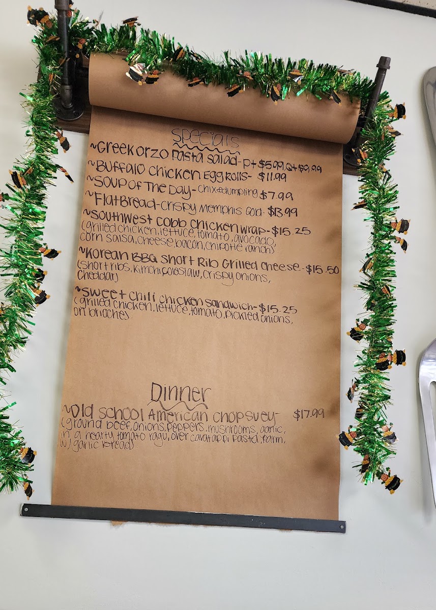 Perfectly Flavah'D Cafe menu board