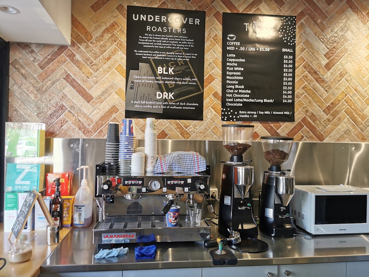 Tiger Cafe menu board