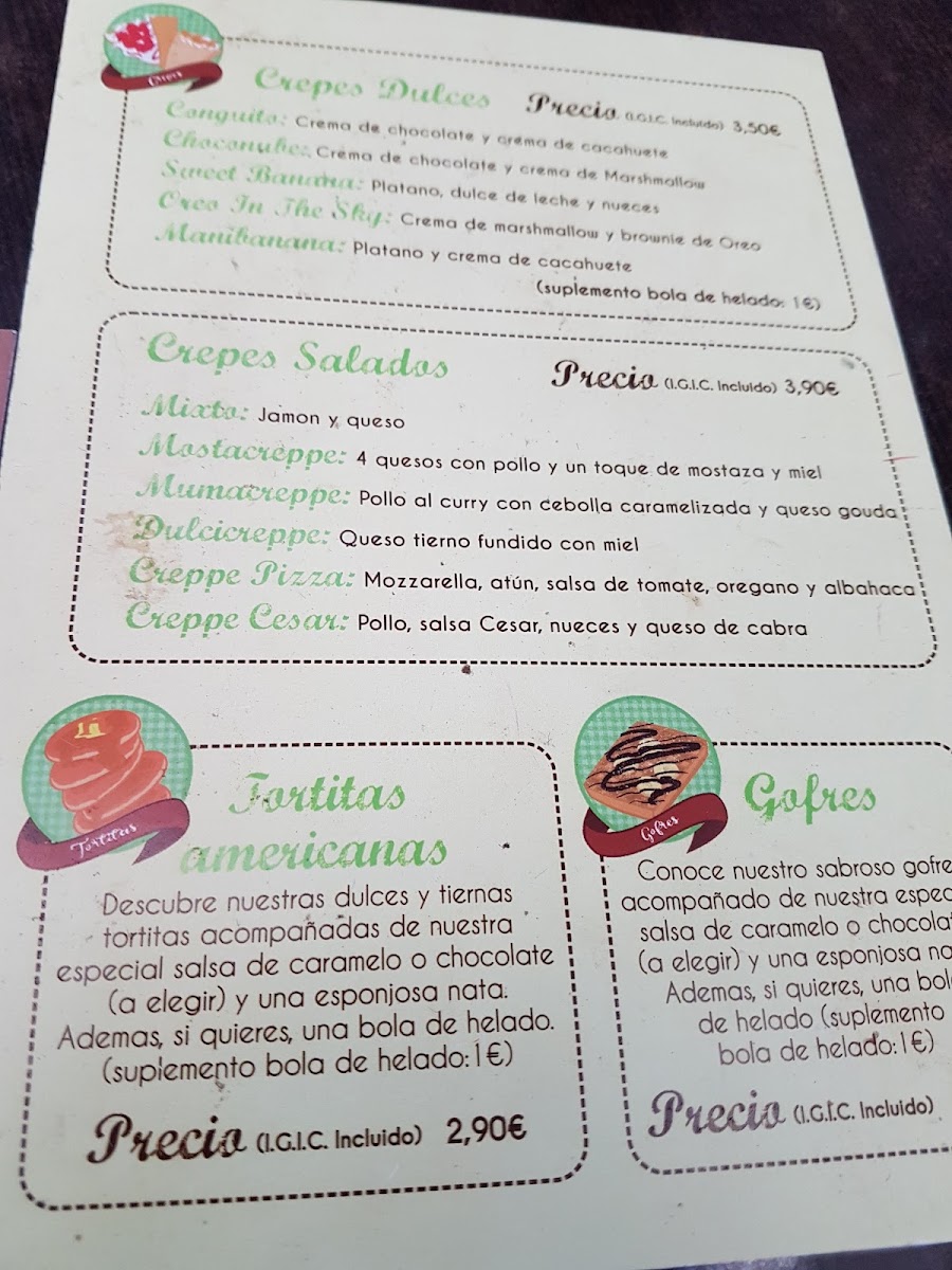 Cafés de Carla menu board