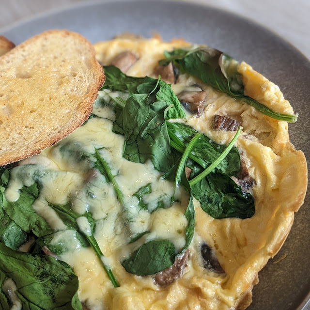 Omelette with Mushroom & Spinach