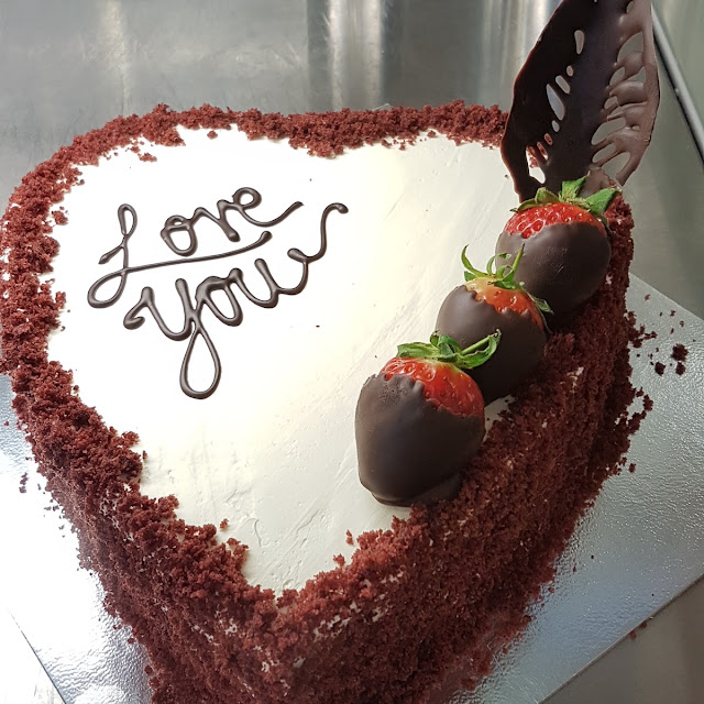 Red Velvet Heart Cake