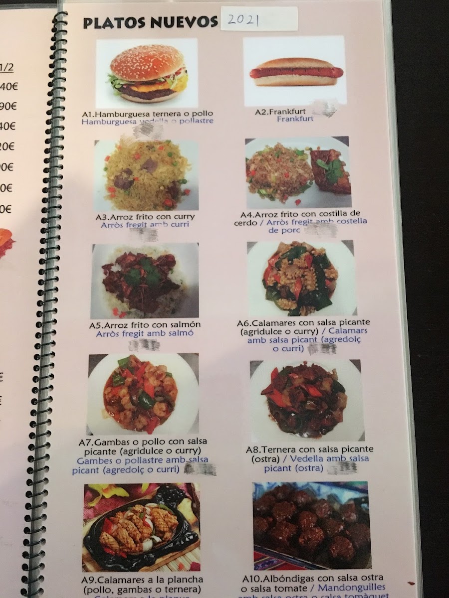 Cafeteria La Font del Gall menu board