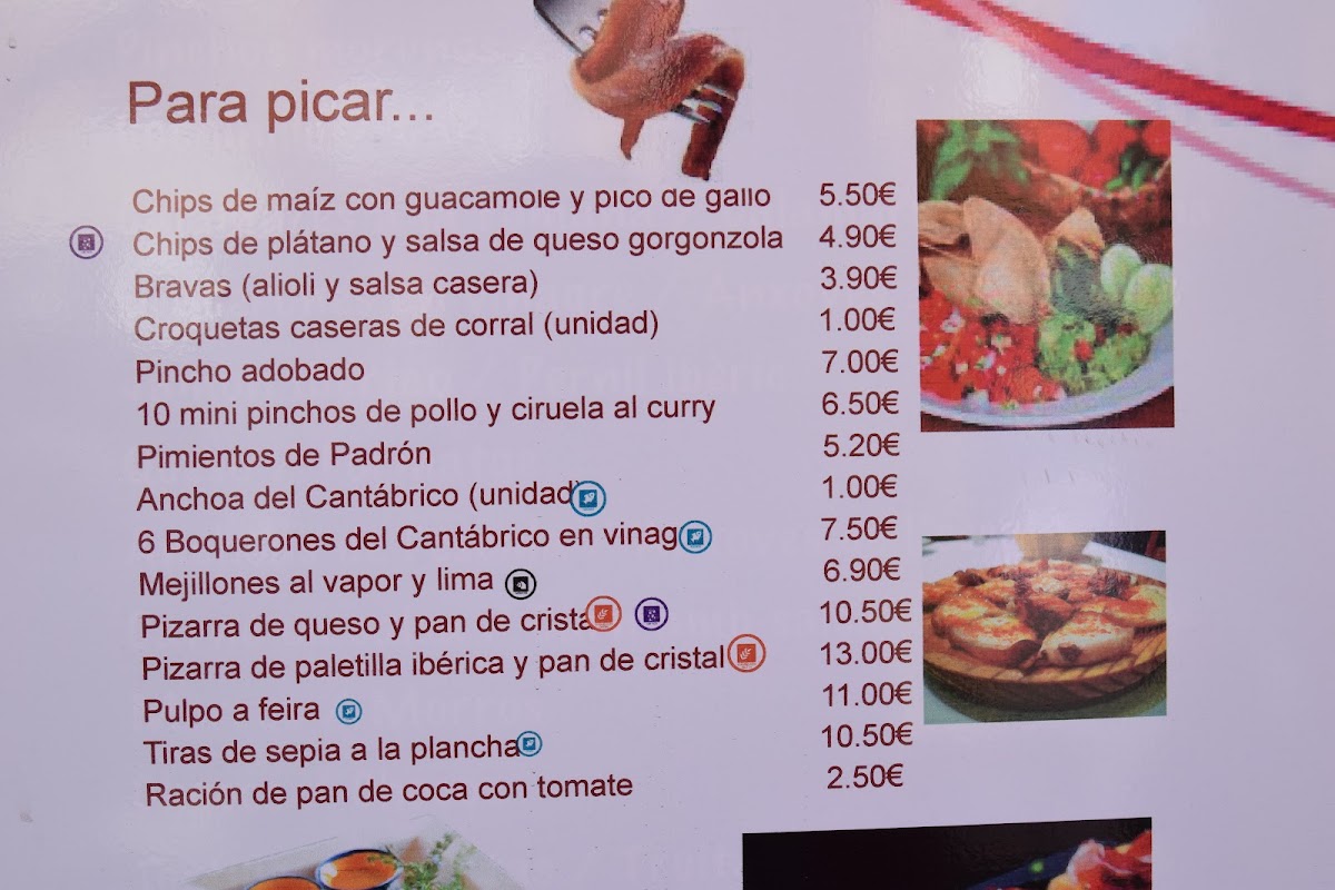 Cafeteria La Font del Gall menu board
