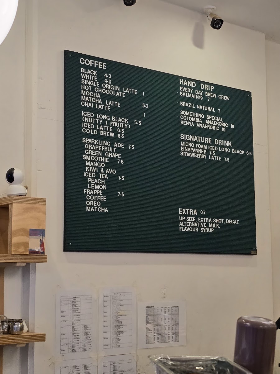 Play Coffee - Lidcombe menu board