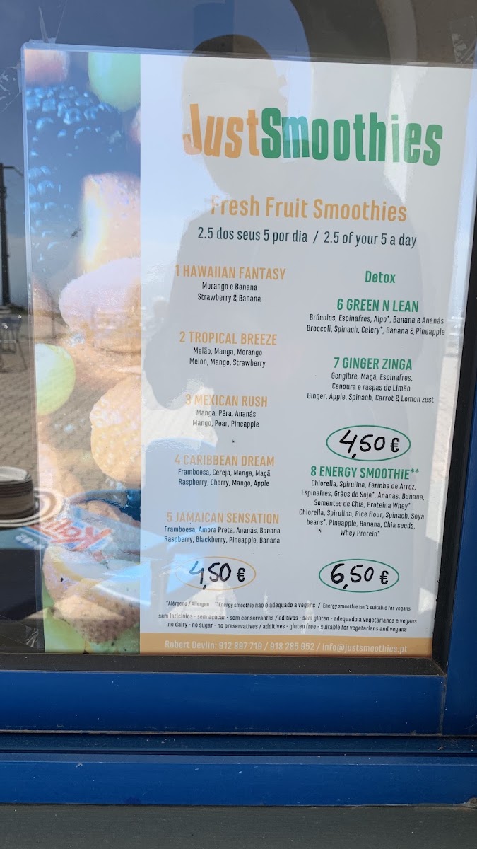 Snack-Bar, Cafetaria O Planalto da Fóia menu board
