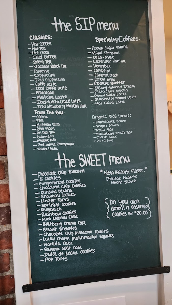 Elise's Niece's Cafe menu board