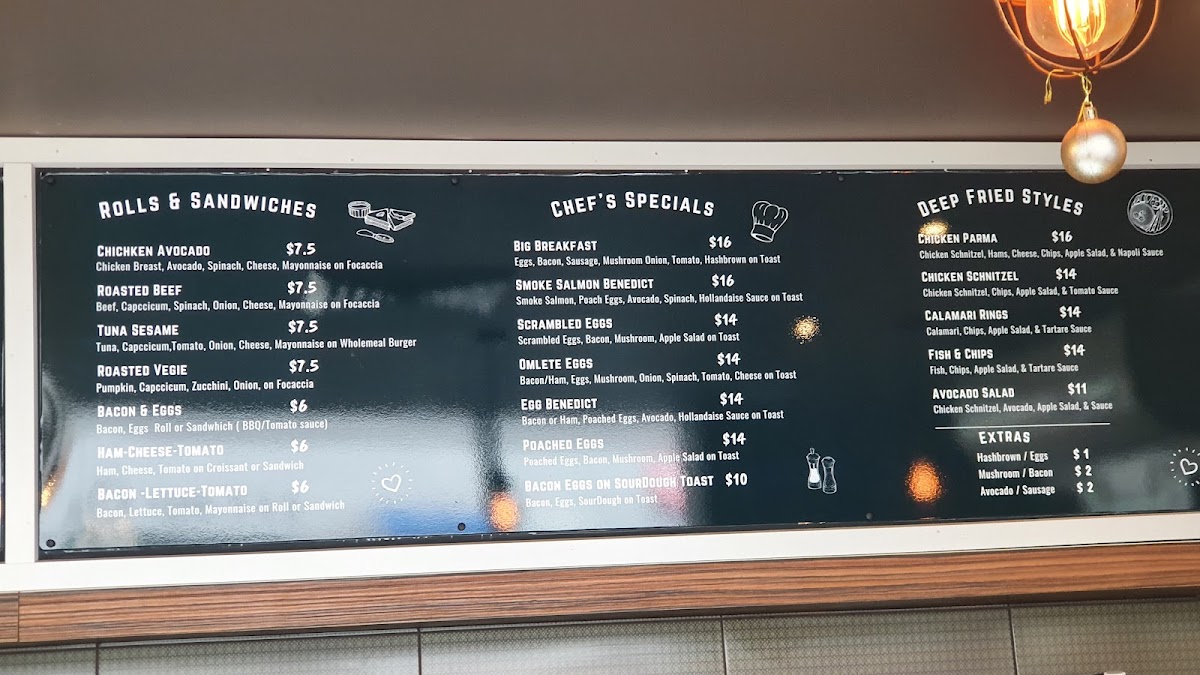 Maples Cafe menu board