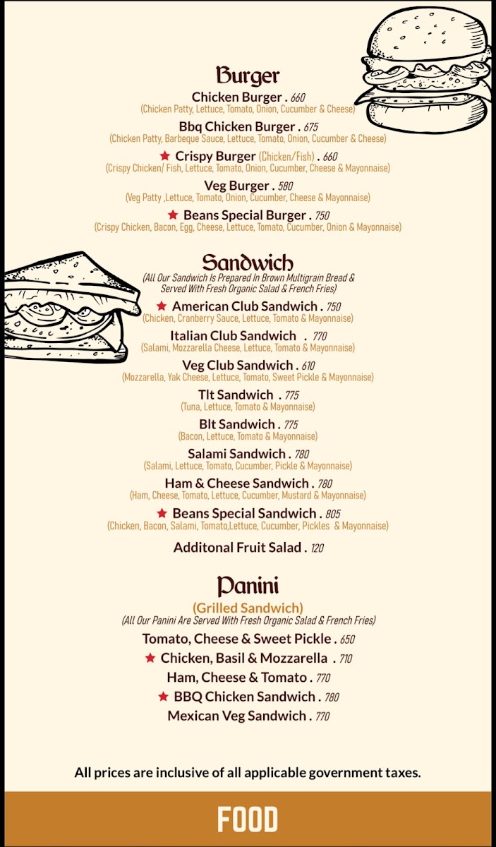 Himalayan Beans Brew menu board