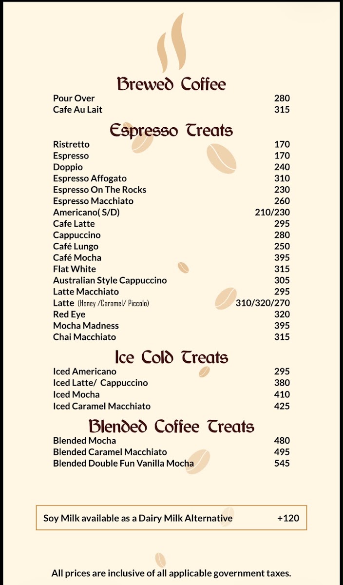 Himalayan Beans Brew menu board