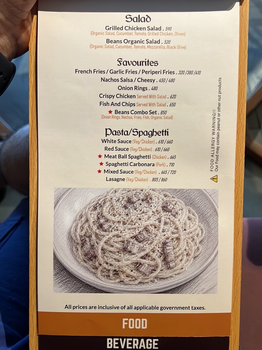 Himalayan Beans Brew menu board