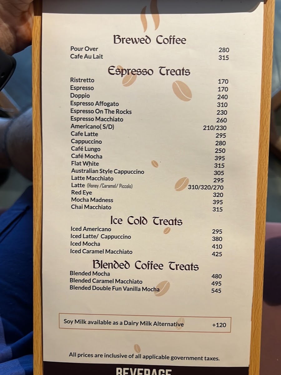 Himalayan Beans Brew menu board