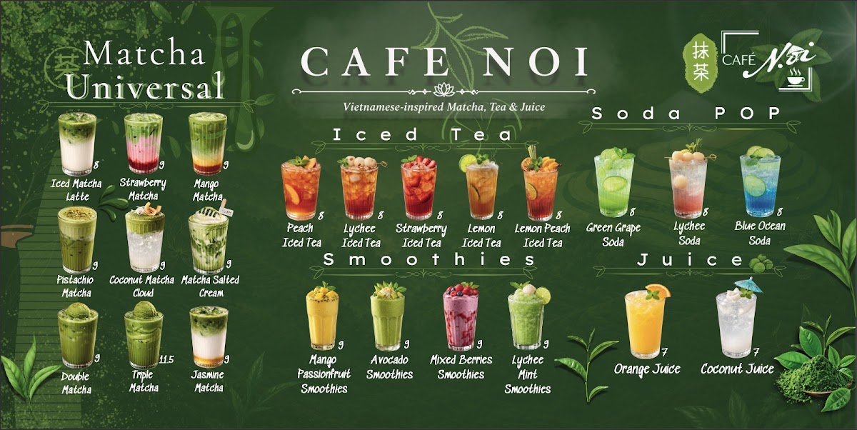 Cafe Noi menu board