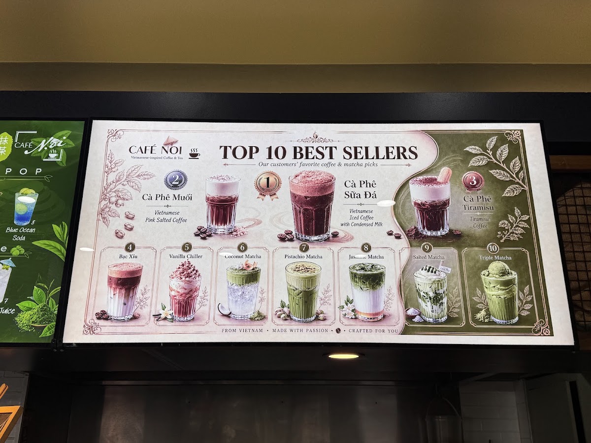 Cafe Noi menu board