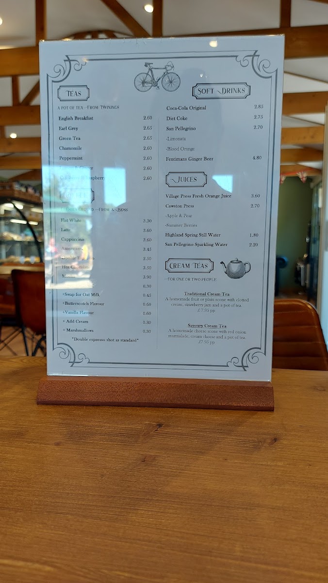 Hamilton Airfield Tearoom menu board